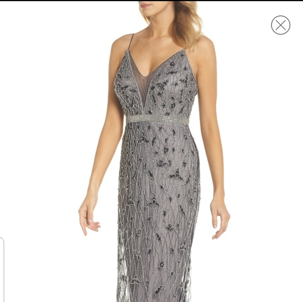 Adrianna Papell silver dress